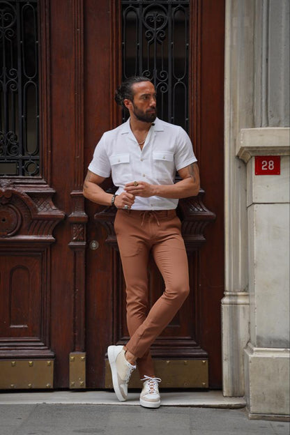 Brabion Evo White Double Pocket Short Sleeve Shirt