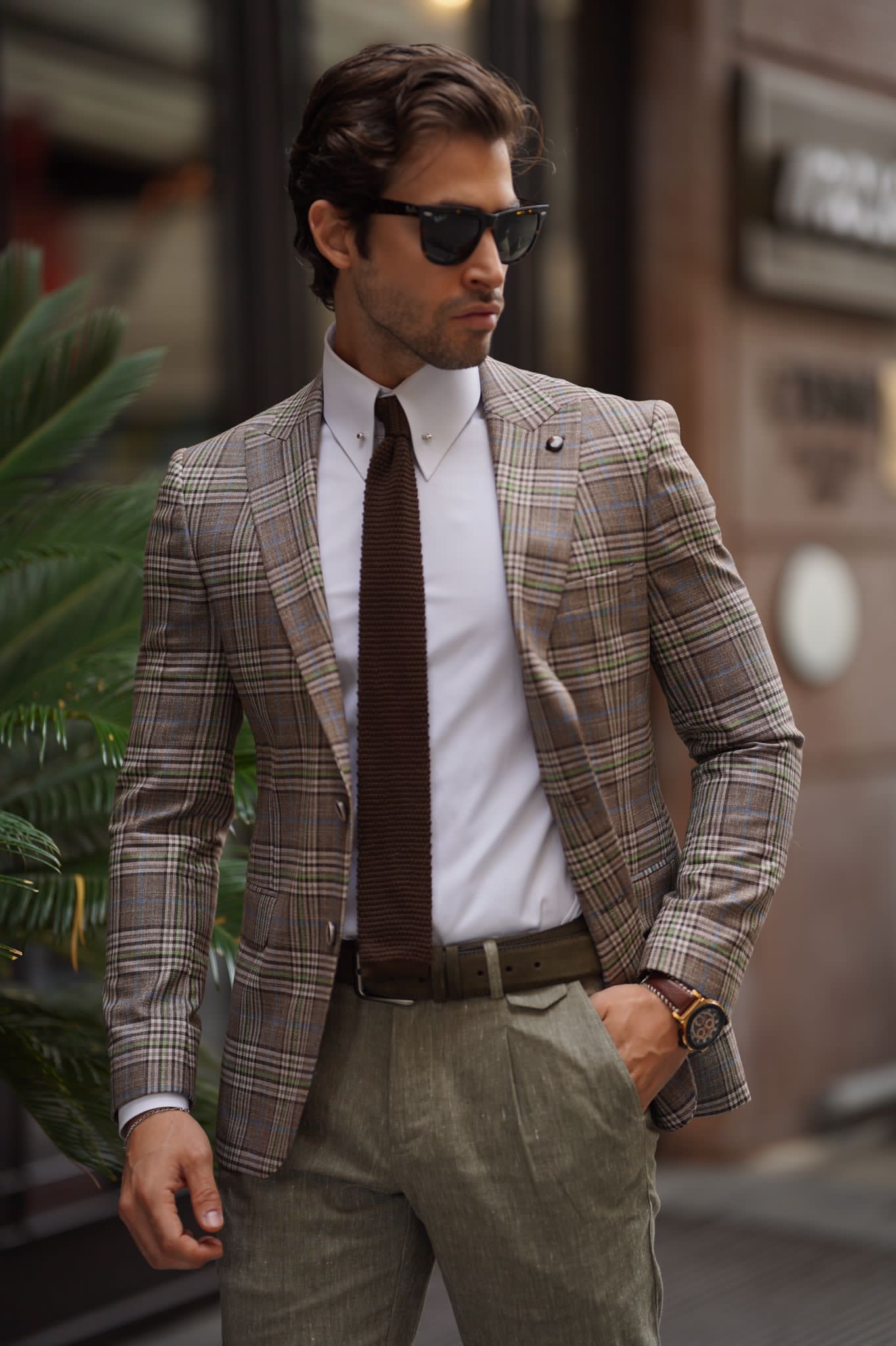 Stefano Plaid Beige Wool Blazer: The Versatile Choice for Every Occasion