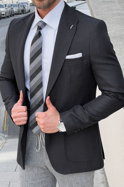 Daniel Black Wool Blazer - A Touch of Elegance in Every Stitch