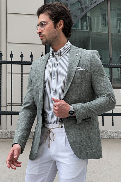 Daniel Green Slim Fit Linen Blazer: Elevate Your Style