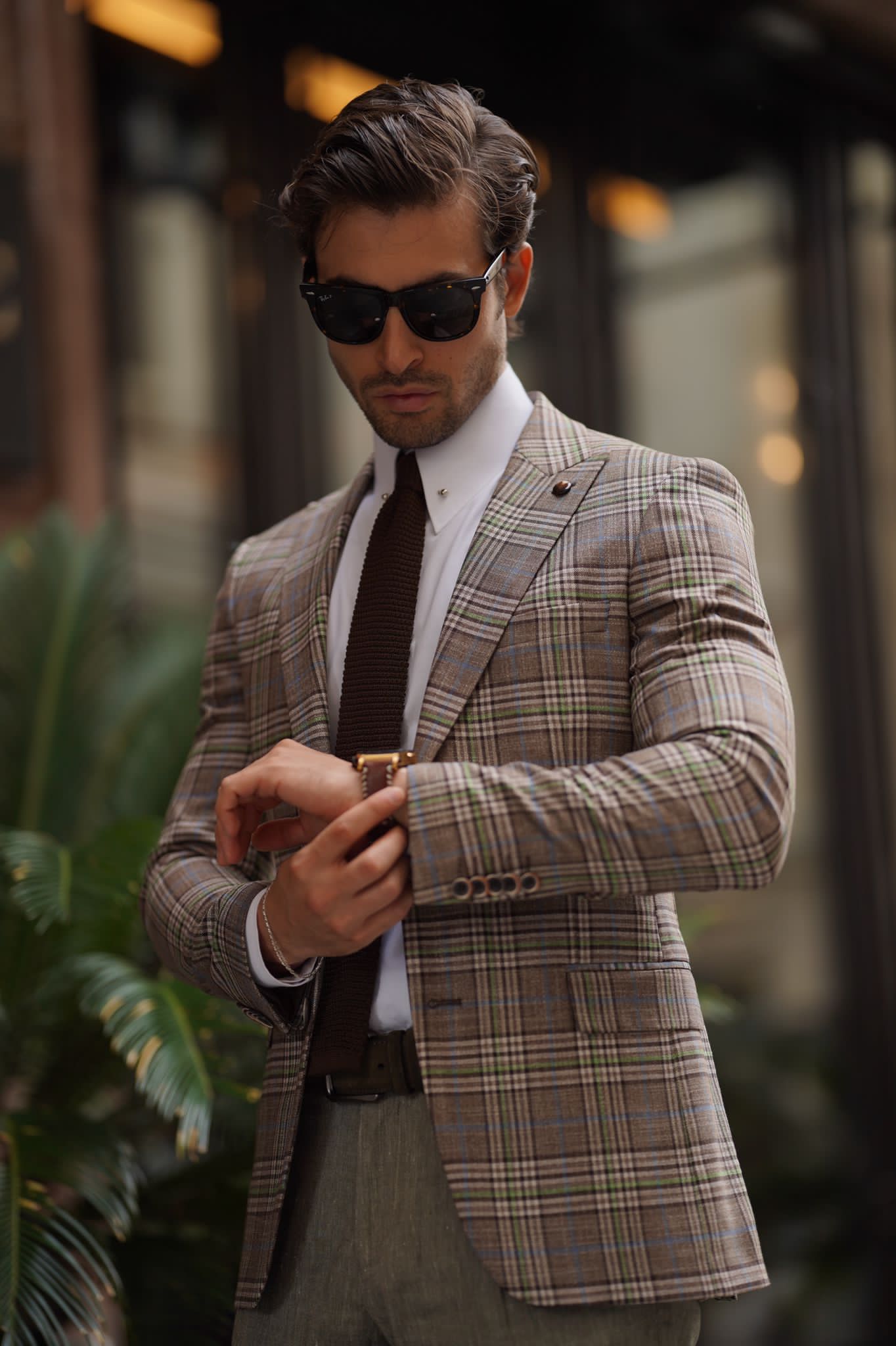 Stefano Plaid Beige Wool Blazer: The Versatile Choice for Every Occasion
