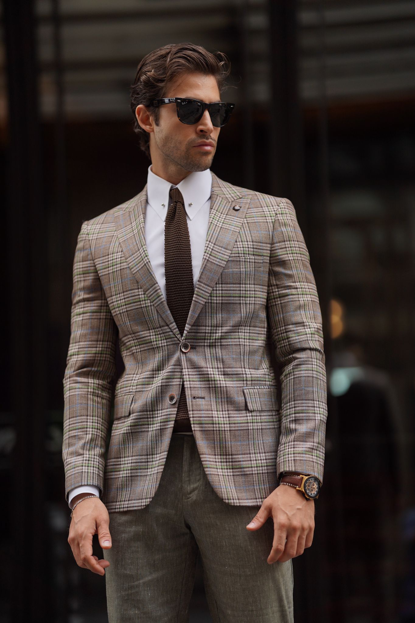 Stefano Plaid Beige Wool Blazer: The Versatile Choice for Every Occasion