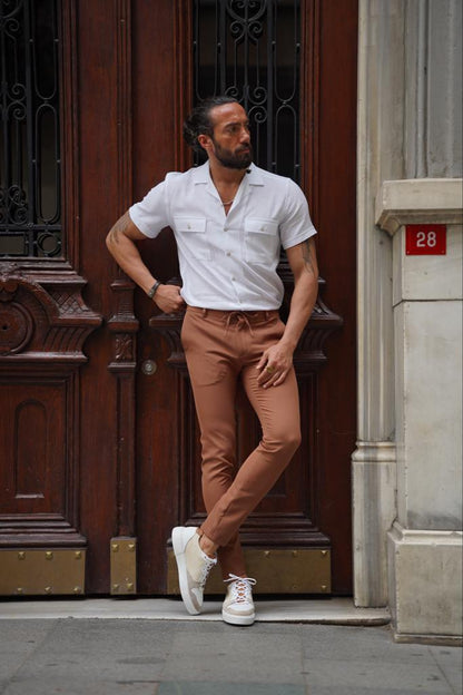 Brabion Evo White Double Pocket Short Sleeve Shirt