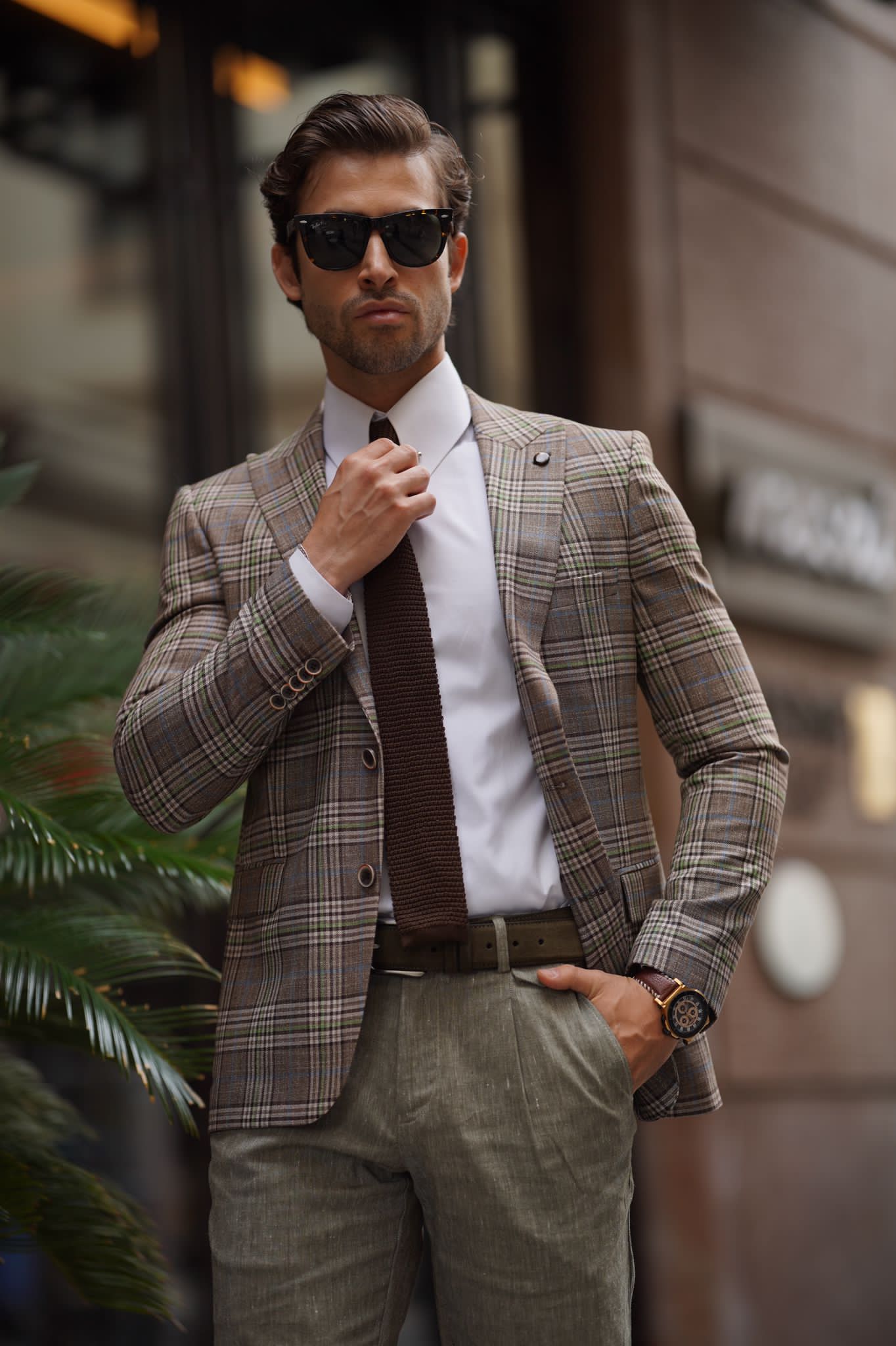 Stefano Plaid Beige Wool Blazer: The Versatile Choice for Every Occasion