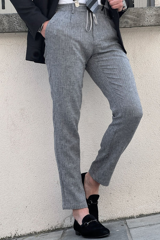 Daniel Gray Linen Pants - Slim Fit Excellence in Versatile Style