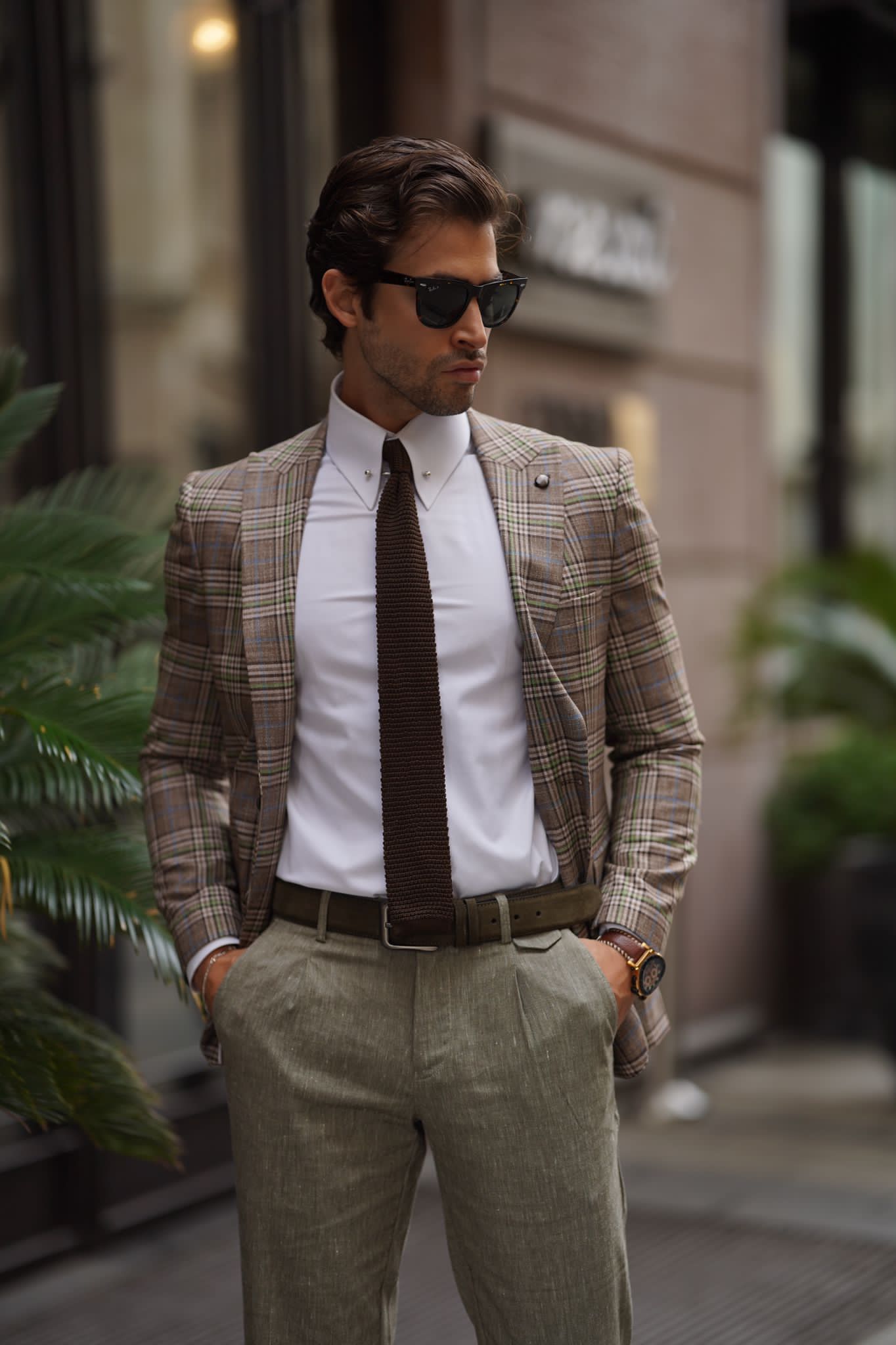 Stefano Plaid Beige Wool Blazer: The Versatile Choice for Every Occasion