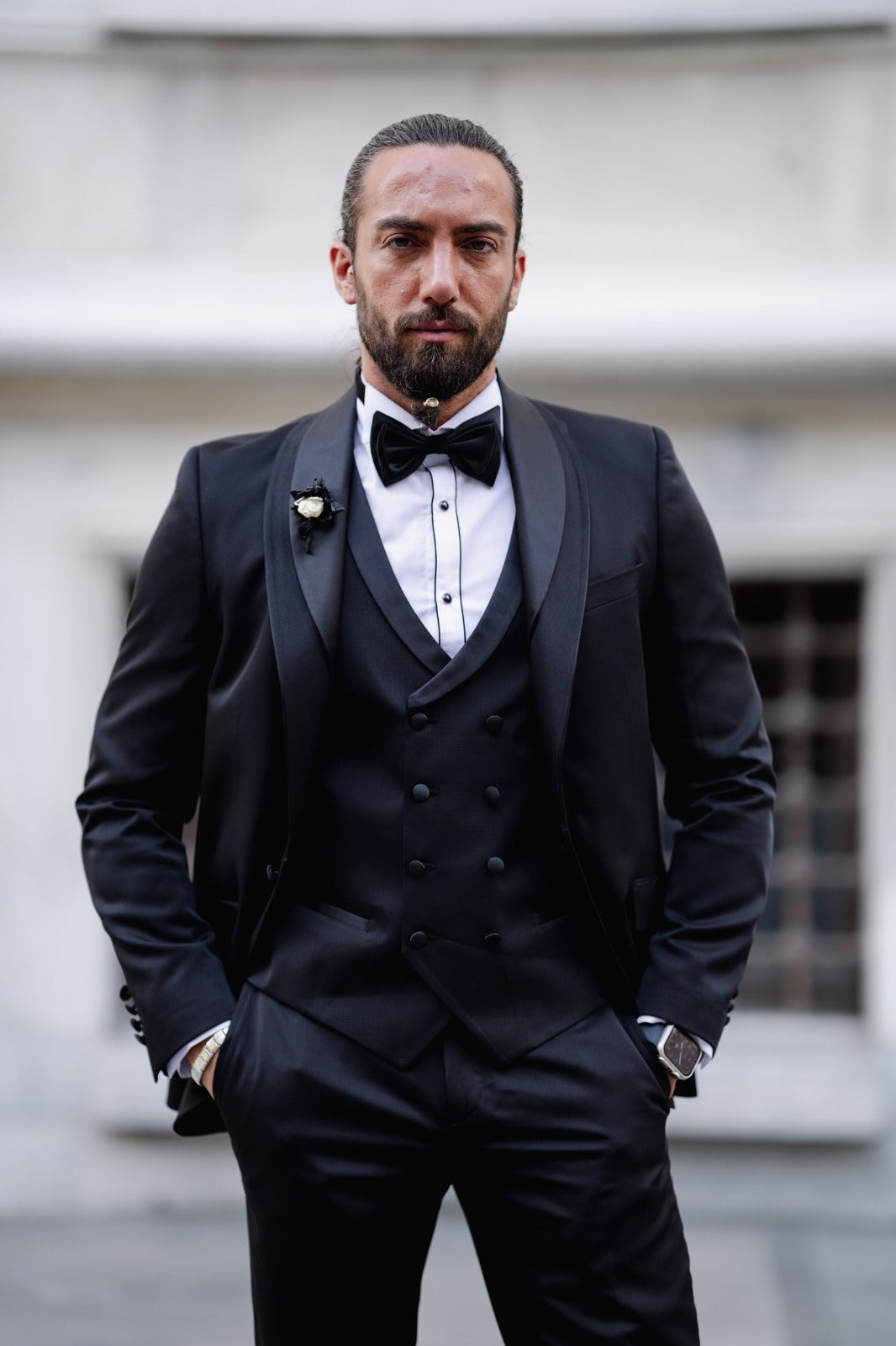 Daniel Black Slim Fit Shawl Lapel Tuxedo - Timeless Elegance for Men