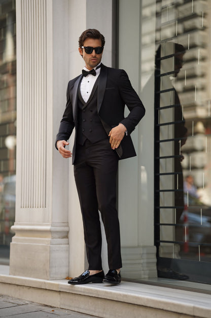 Daniel Slim-fit Shawl Collar Black Tuxedo - Elevate Your Formal Style