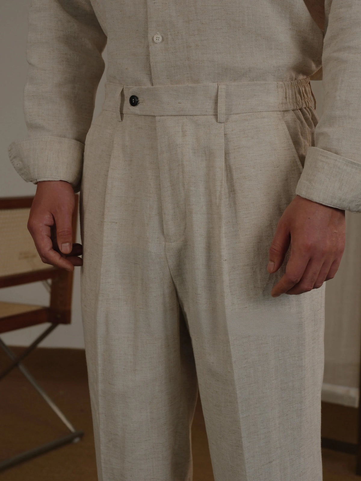 High Waisted Linen Pants