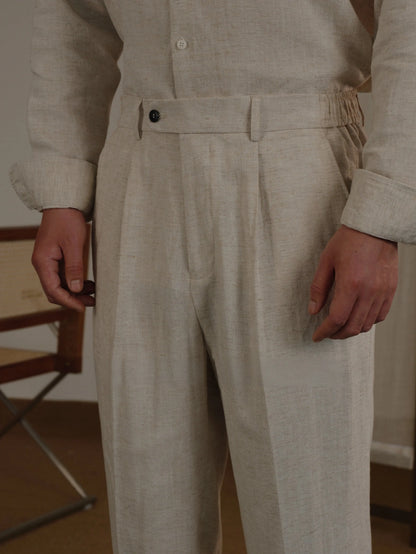 High Waisted Linen Pants