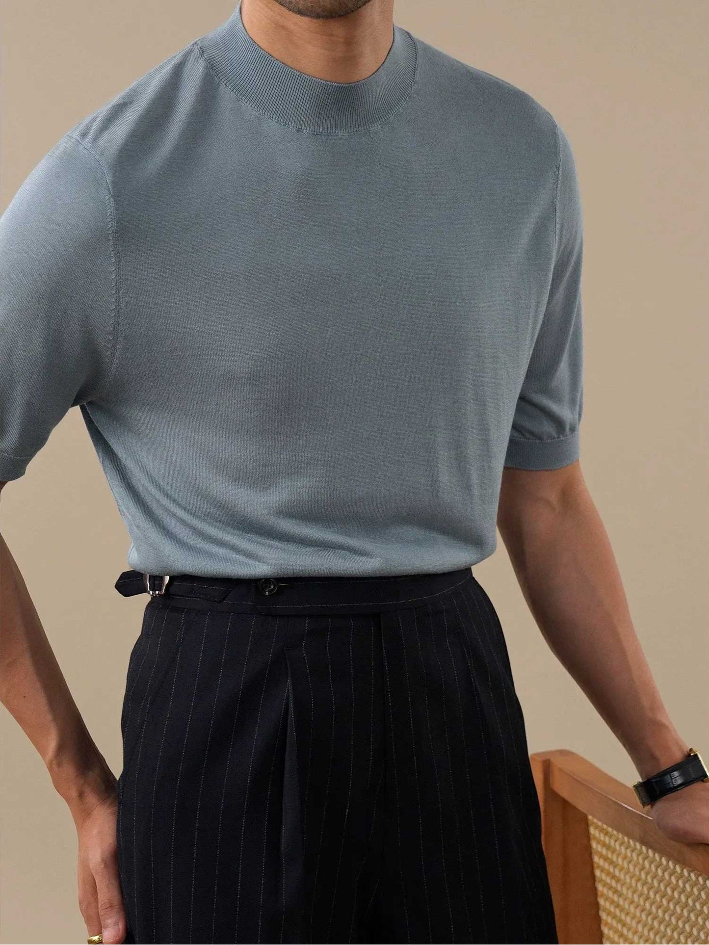 Men's Cooling Acetate Short Sleeve Crewneck T-Shirt BRABION