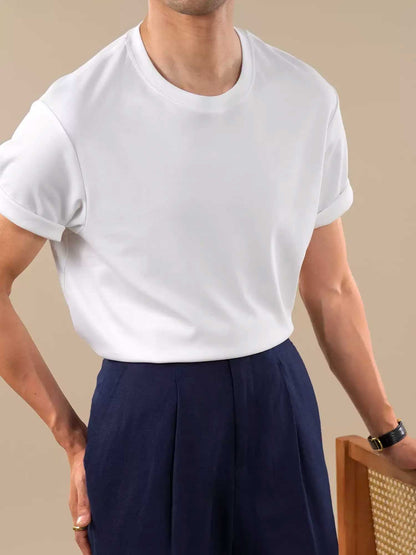 60s Cotton Blend Cool Feeling Short Sleeve T-Shirt For Men BRABION
