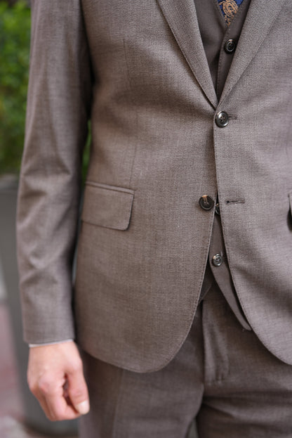 Bitter Brown Italian 3-Piece Suit