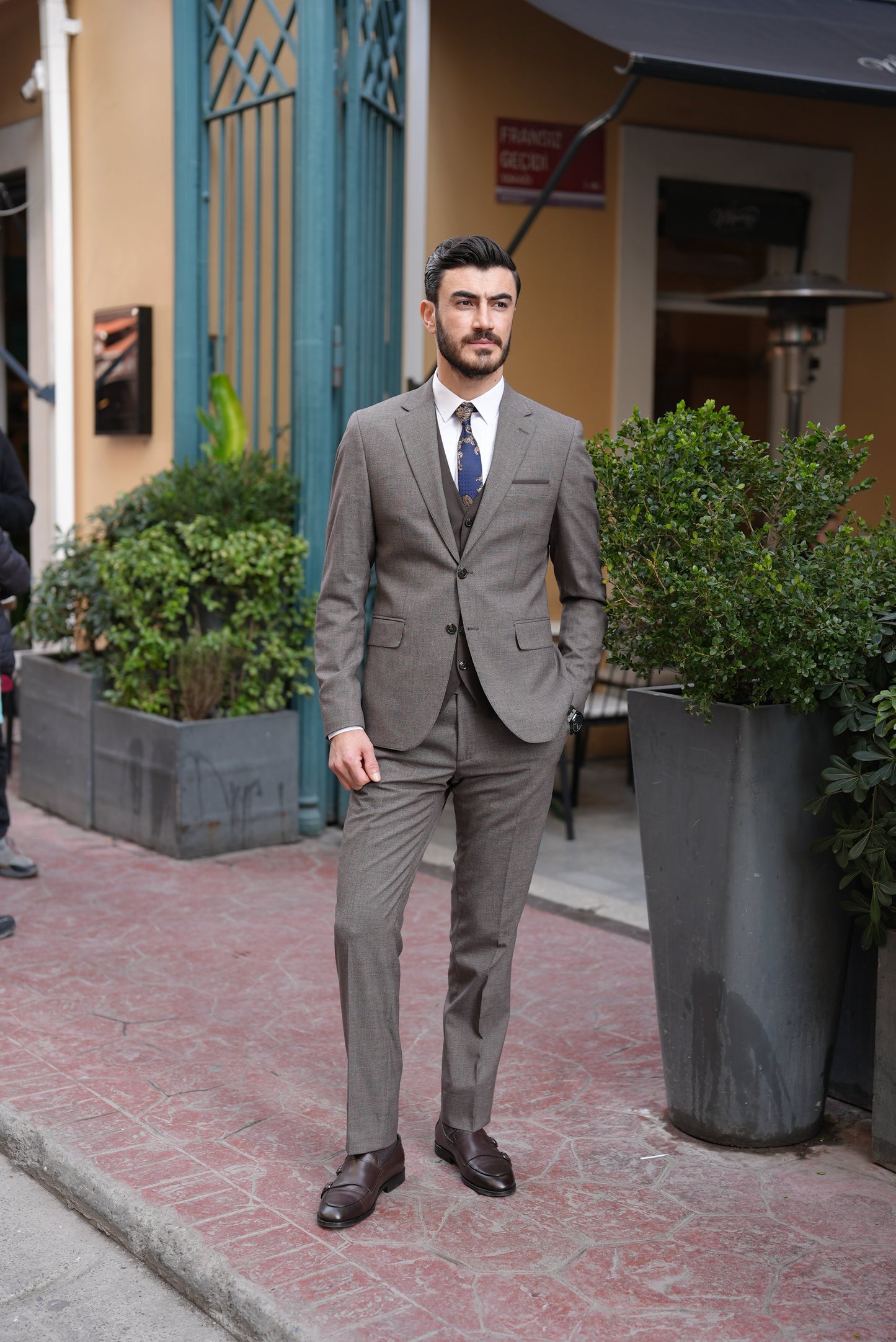 Bitter Brown Italian 3-Piece Suit