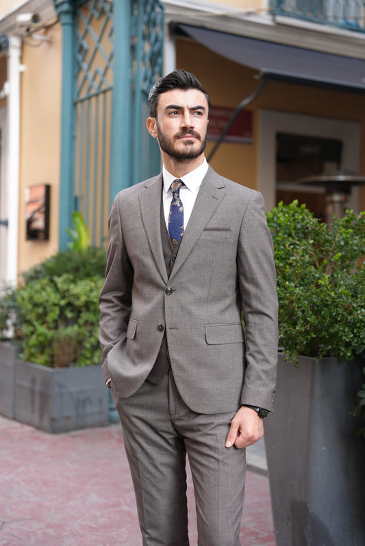 Bitter Brown Italian 3-Piece Suit
