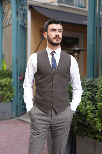 Bitter Brown Italian 3-Piece Suit