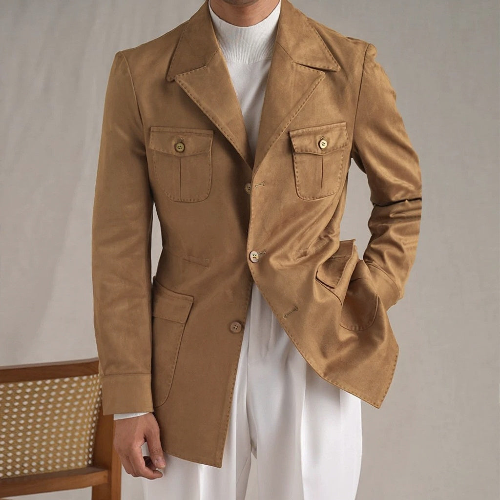 Men's Suede Italian Hunting Jacket