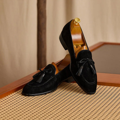 Suede Tassel Dress Loafers BRABION