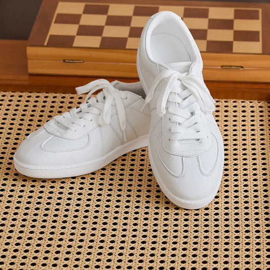 Panelled Cowhide Leather Low-Top Sneakers BRABION