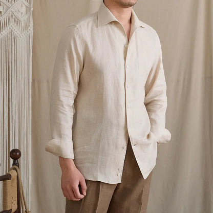 Linen Cutaway Collar Shirt BRABION