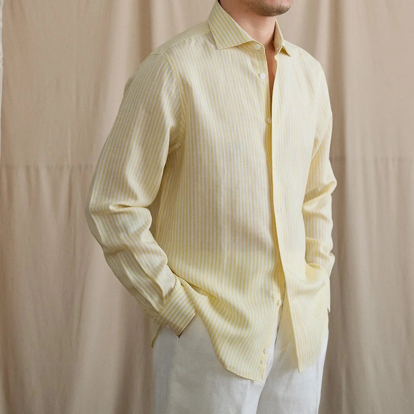 Linen Blend Striped Shirt BRABION