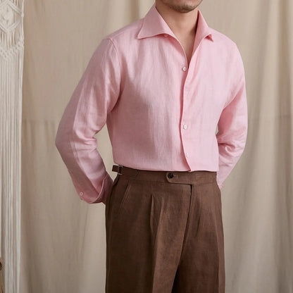 Linen Cutaway Collar Shirt BRABION