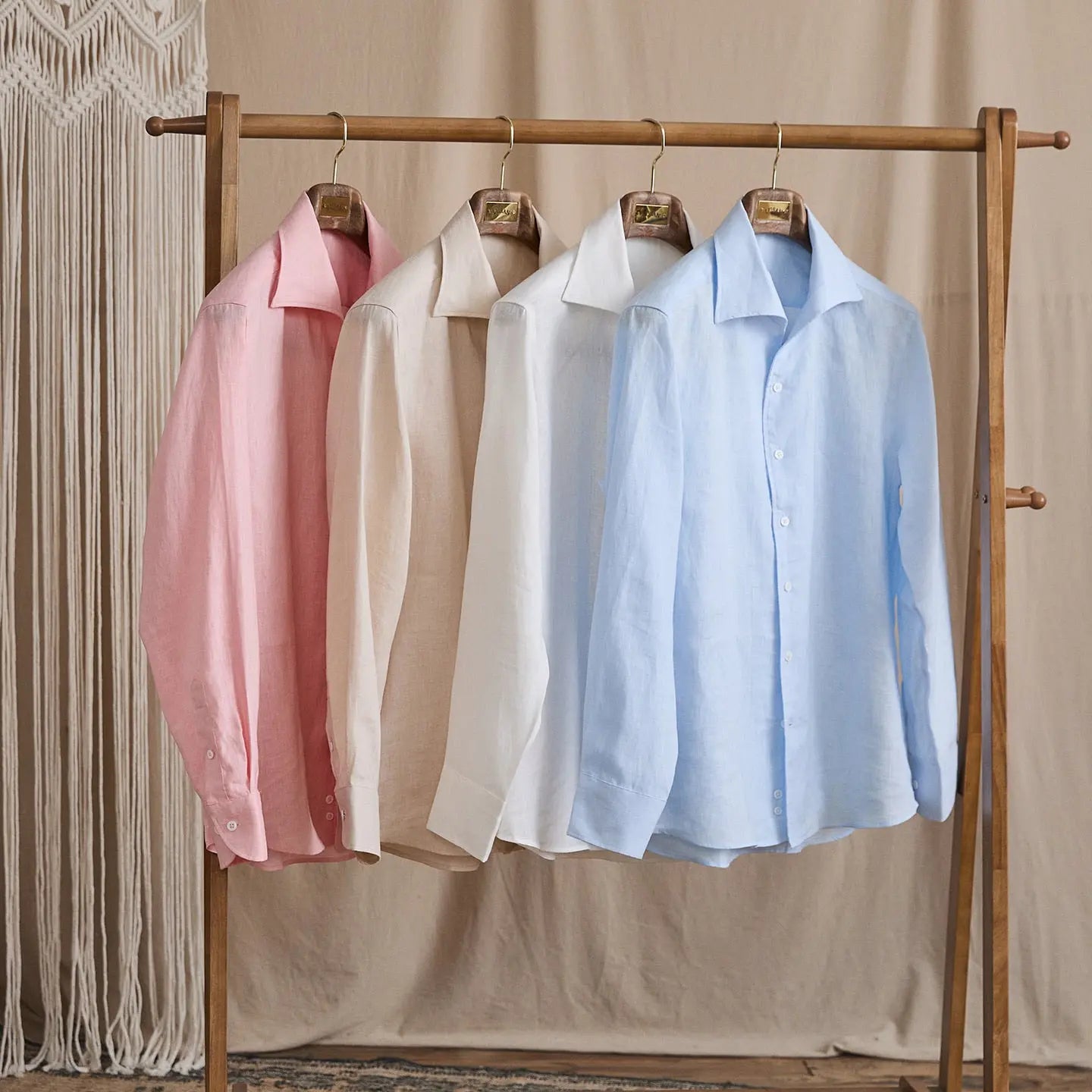 Linen Cutaway Collar Shirt BRABION