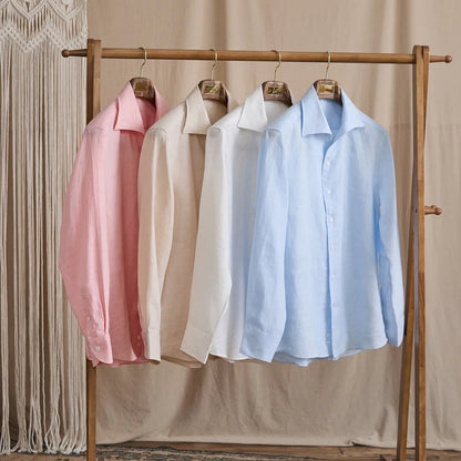 Linen Cutaway Collar Shirt BRABION