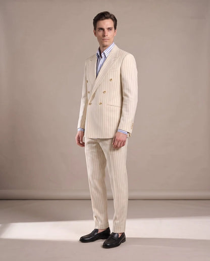 Men's Napoli Pinstripe Double-Breasted Suit