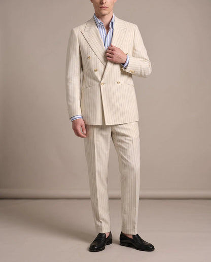 Men's Napoli Pinstripe Double-Breasted Suit