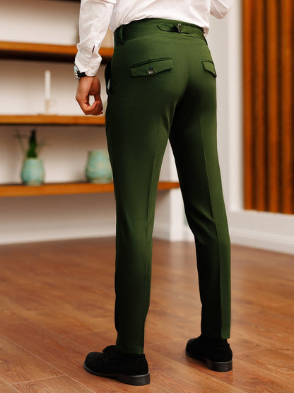 Dark Green Slim-Fit Pants VIOSSI