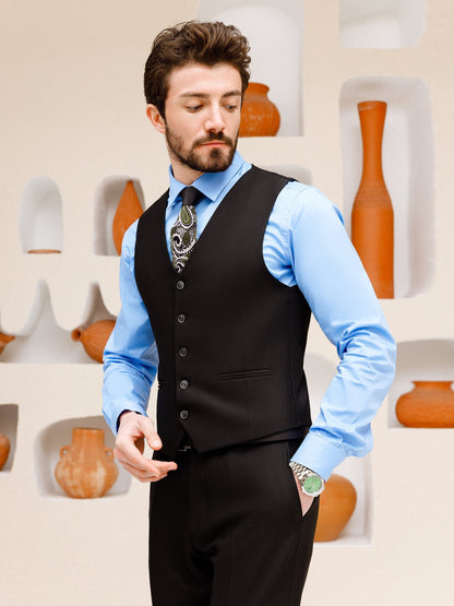 Black Slim-Fit Suit 3-Piece VIOSSI