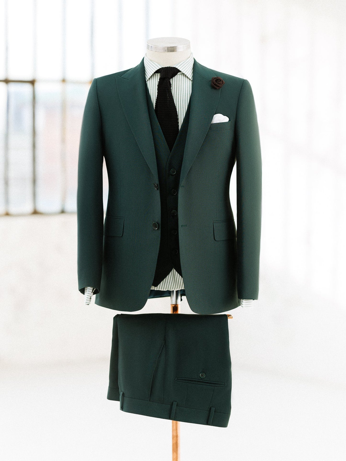 Green Slim-Fit Suit 3-Piece VIOSSI