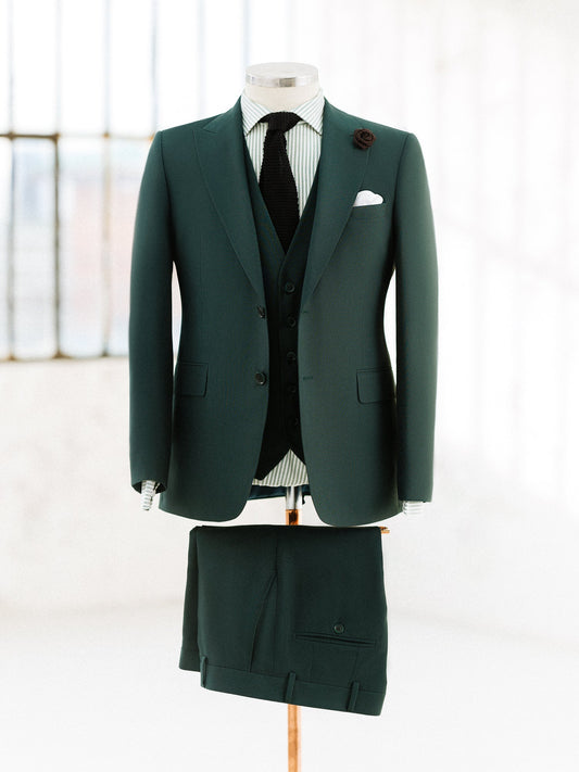 Green Slim-Fit Suit 3-Piece VIOSSI