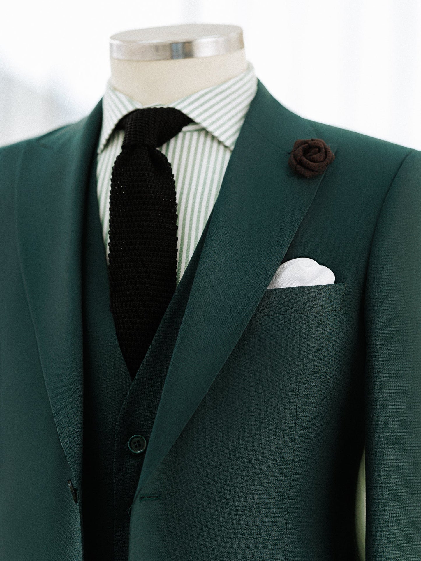 Green Slim-Fit Suit 3-Piece VIOSSI