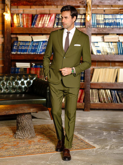Khaki Modern-Fit Suit 3-Piece VIOSSI