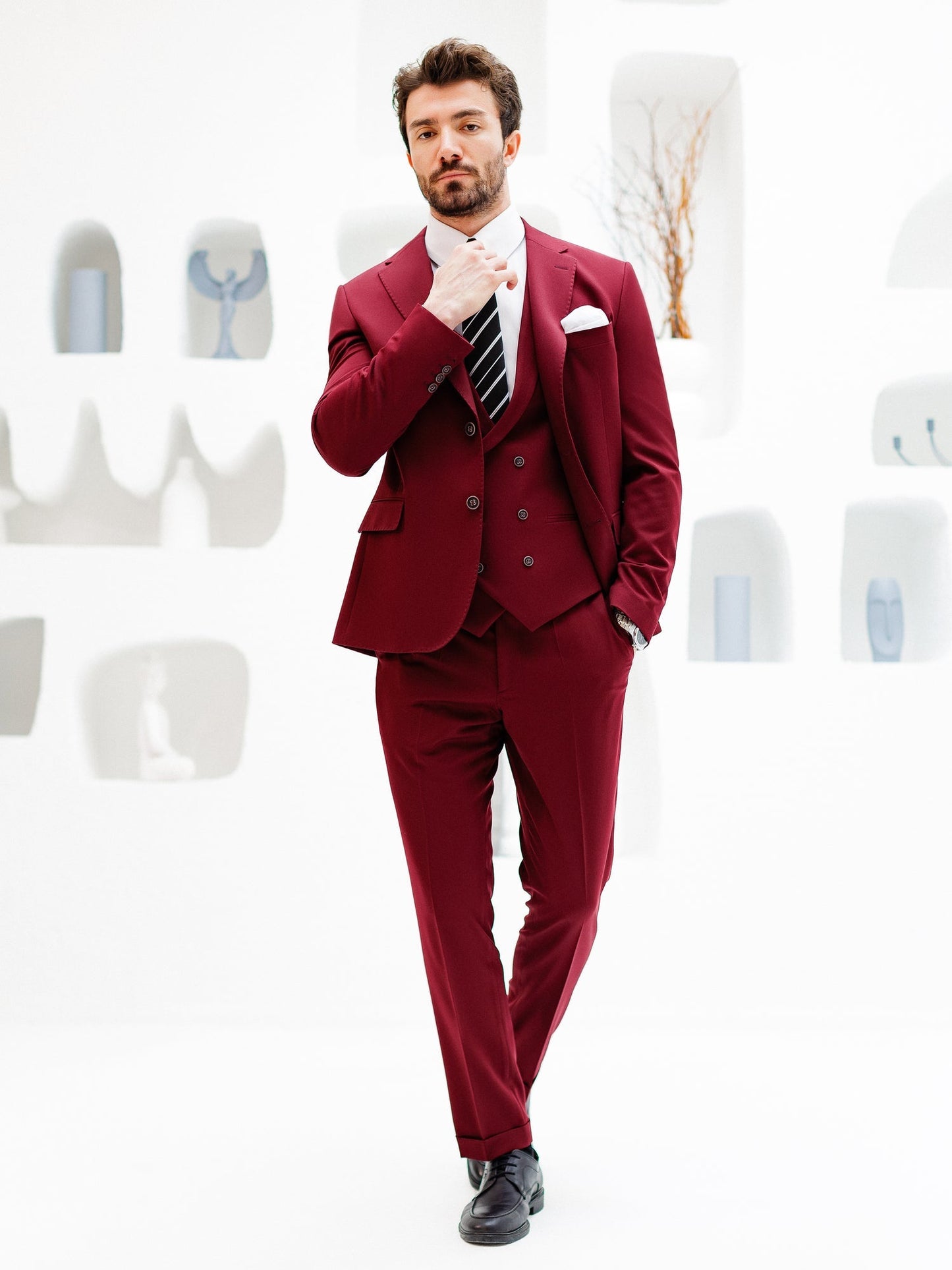 Bordeaux Slim-Fit Suit 3-Piece VIOSSI
