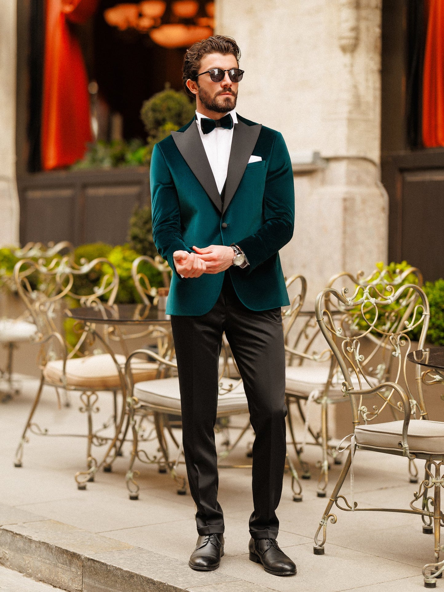 Emerald Velvet Slim-Fit Tuxedo 3-Piece - BRABION