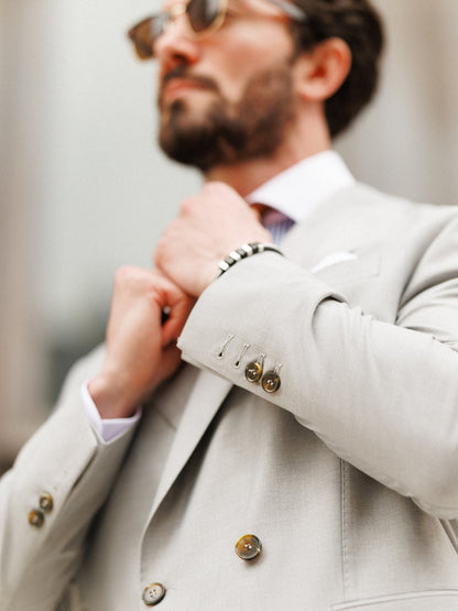 Light Grey Double Breasted Suit 2-Piece VIOSSI