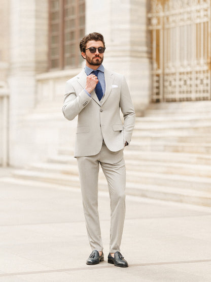 Grey Slim-Fit Suit 3-Piece VIOSSI