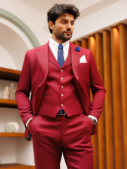 Bordeaux Slim-Fit Suit 3-Piece VIOSSI