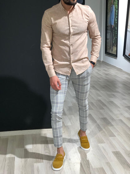 Capstone Beige Slim Fit Shirt: Versatile Elegance for Any Occasion