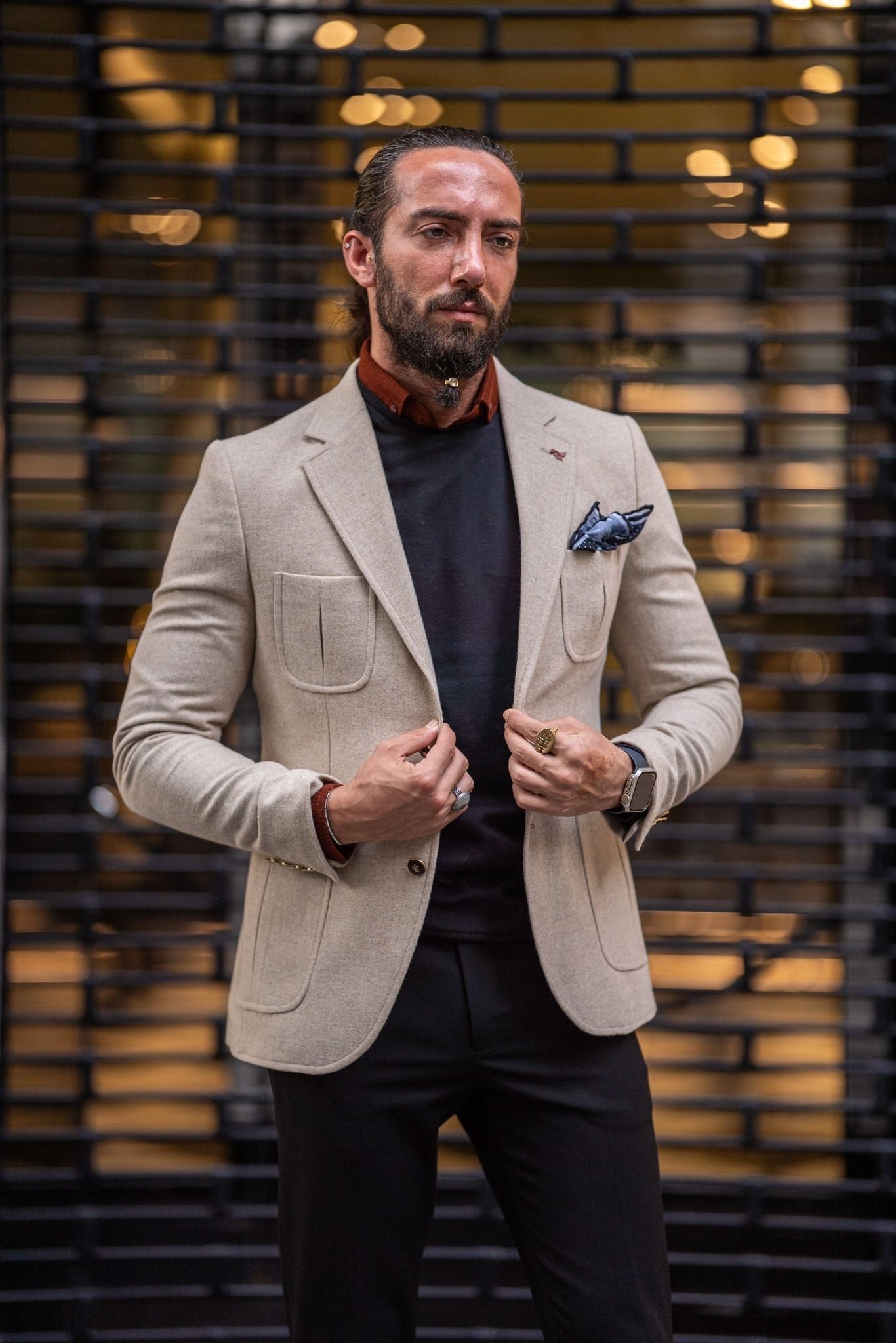 Mateo Beige Slim Fit Blazer - Elevate Your Wardrobe with Versatile Style