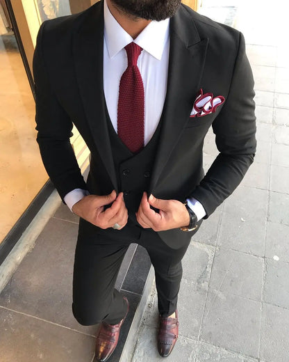 Davis Black Slim-Fit Suit: Perfect for Every Occasion brabion