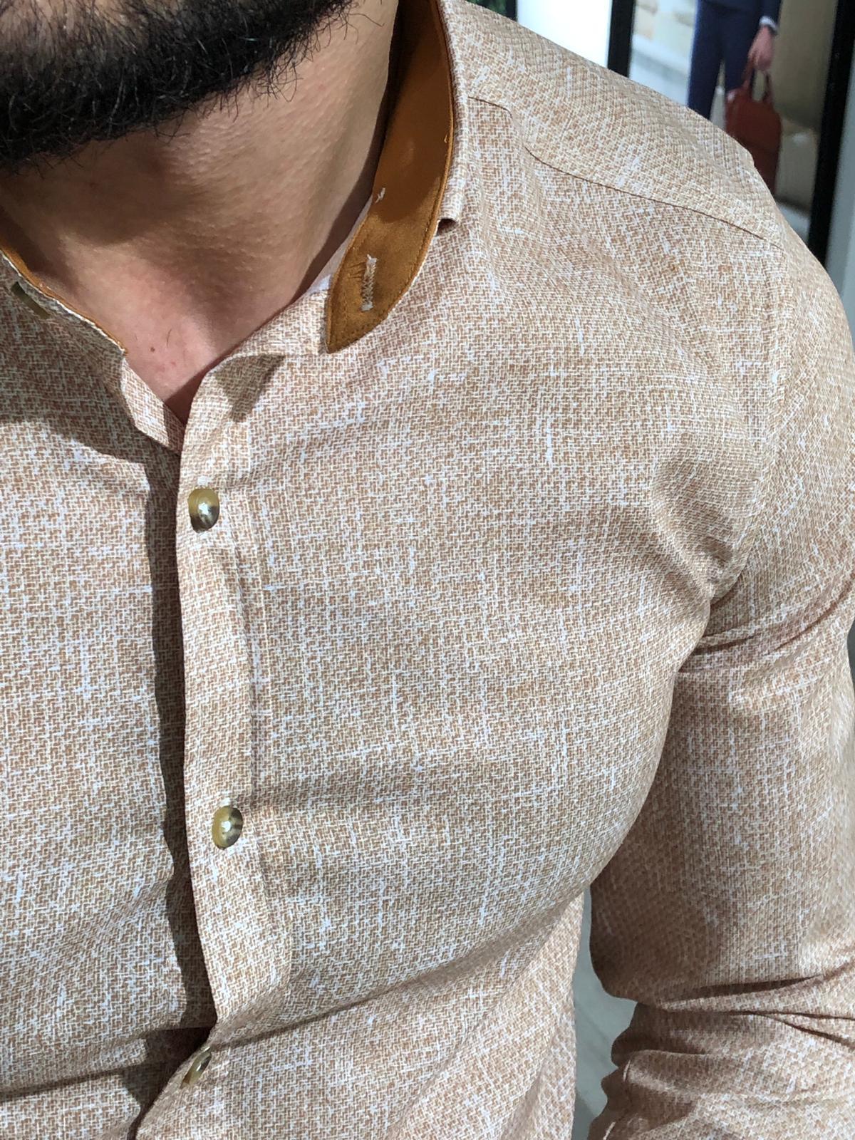 Capstone Beige Slim Fit Shirt: Versatile Elegance for Any Occasion