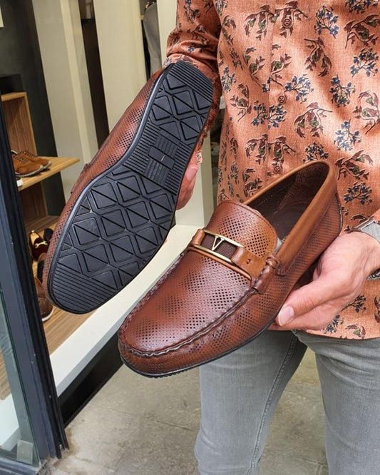 Custer Tan Bit Loafers – Classic Leather Footwear for Every Occasion