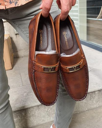 Custer Tan Bit Loafers – Classic Leather Footwear for Every Occasion