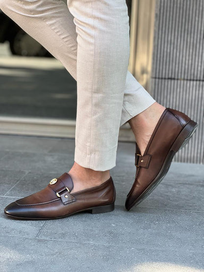 Empire Brown Penny Loafers - Elegant Leather Shoes for Every Occasion