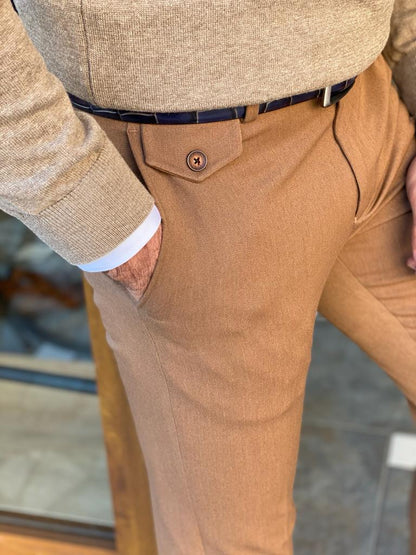 Empire Camel Slim Fit Pants for Every Occasion