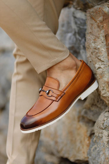 Empire Tan Bit Loafers - Elegant Leather Shoes for Every Occasion